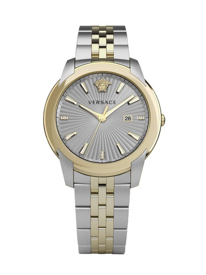 Versace Schweizer Uhr V-Urban, Versace Herren Armbanduhr V-Urban 42 mm  Armband Edelstahl VELQ00919