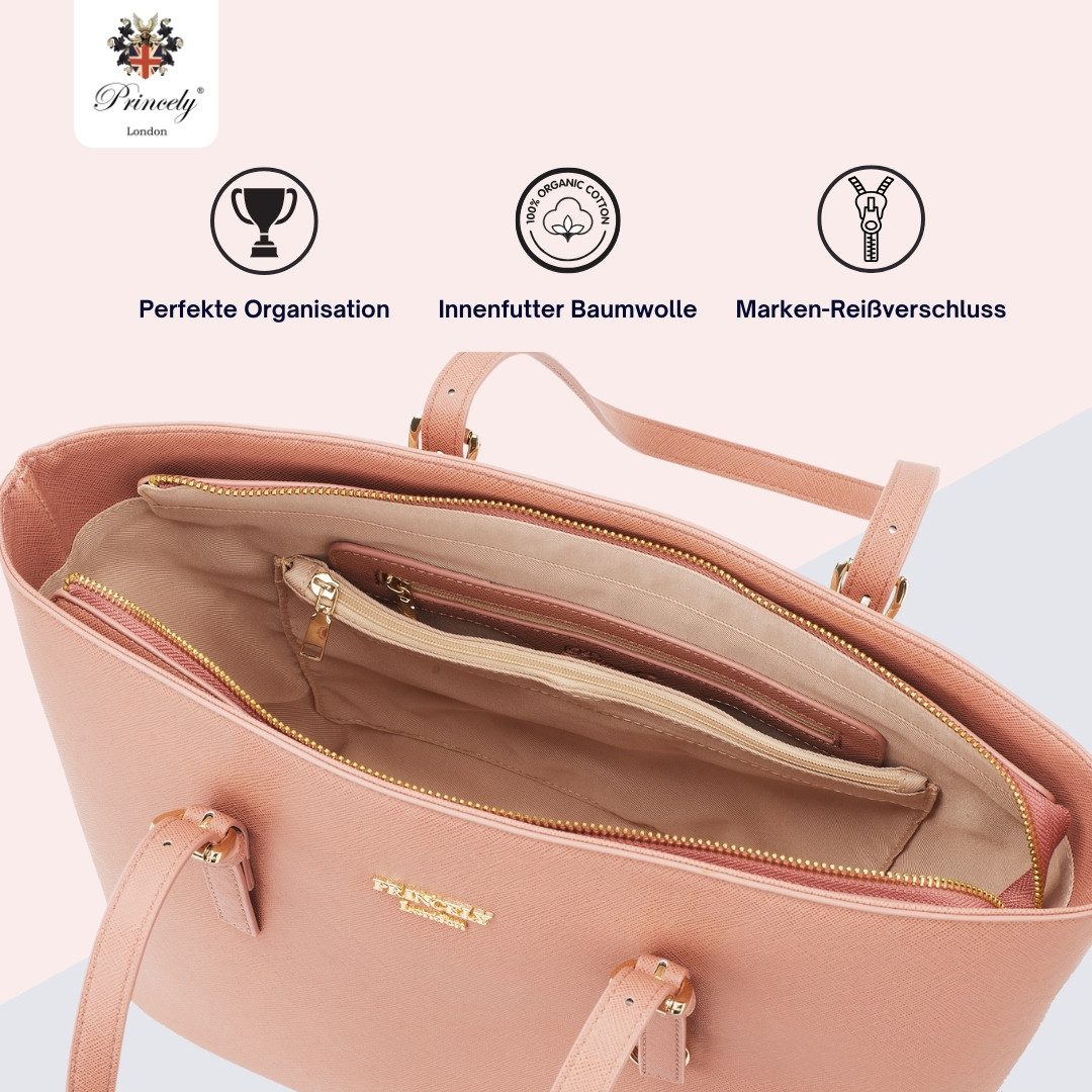 Princely London Shopper Beverly Medium - Geräumiger Shopper mit Reißverschluss