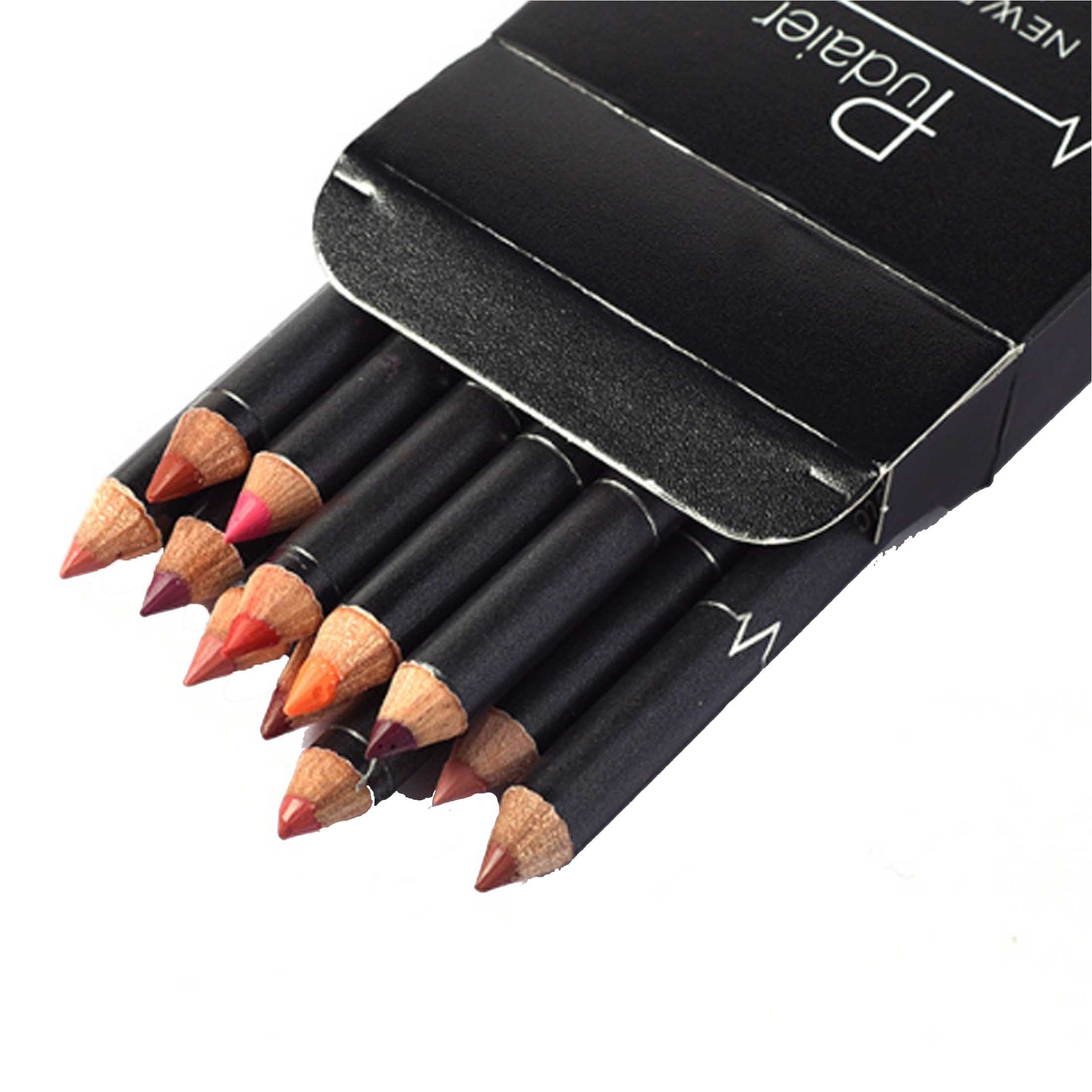 KINSI Lipliner 12 Farben Matte Lip Liner, Wasserfest, einfach zu zeichnen, 12-tlg., für Make-up & Alltag, langlebig