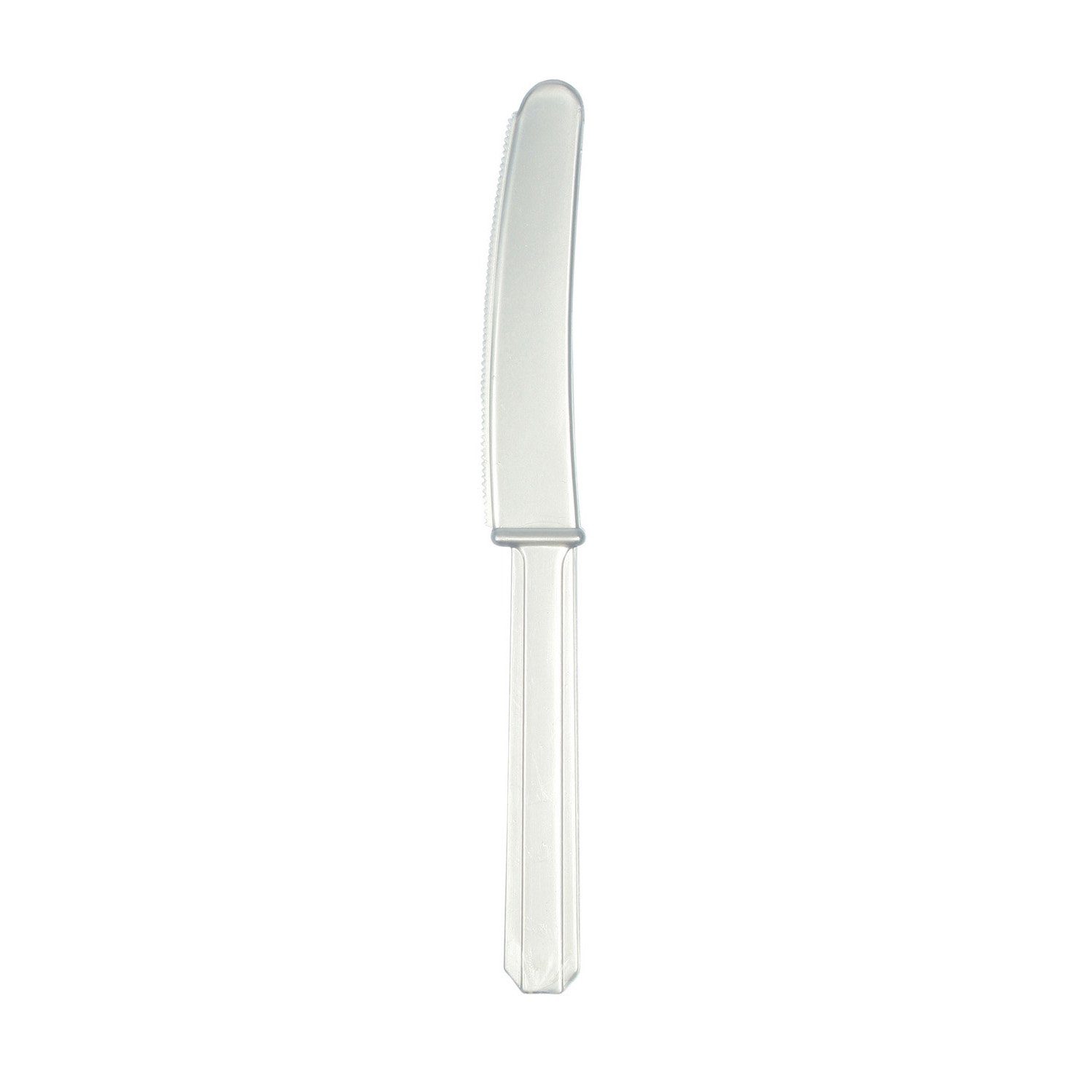 Amscan Einweggabel 10 Messer silber Plastik 17,1 cm