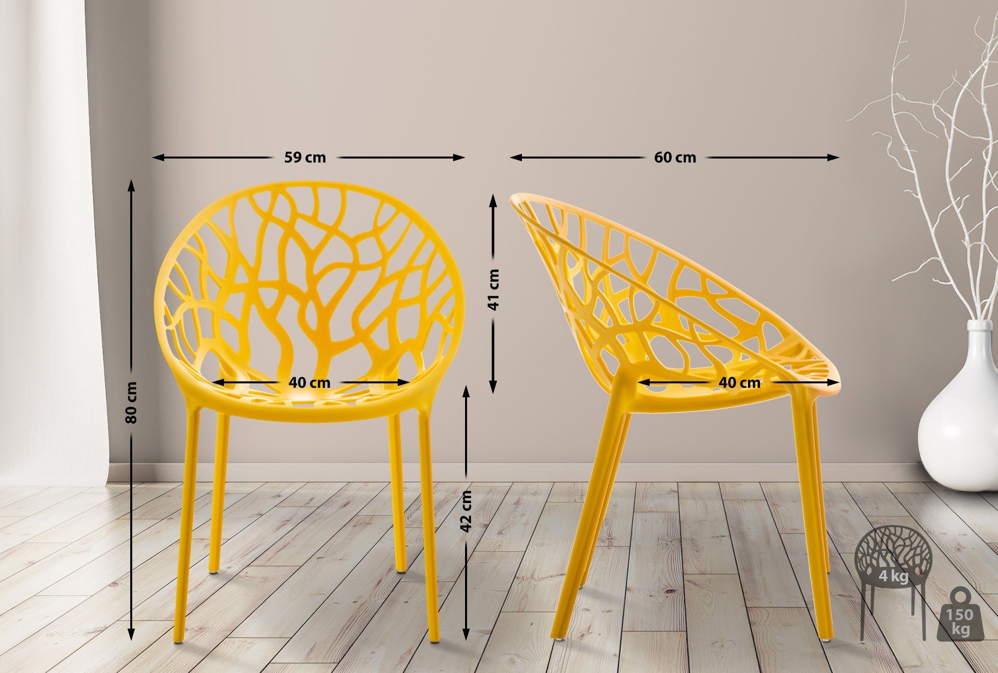 CLP Gartenstuhl Hope, Outdoor, Kunststoff, stapelbar günstig online kaufen