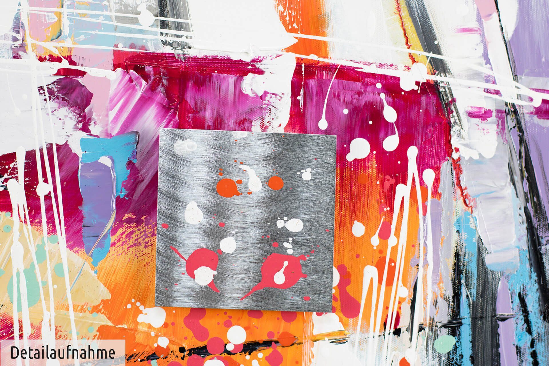 KUNSTLOFT Gemälde Ein Funke Hoffnung 80x80 cm, Leinwandbild 100% HANDGEMALT Wandbild Wohnzimmer