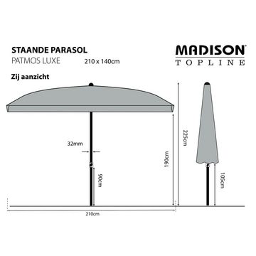 Madison Balkonsichtschutz Sonnenschirm Patmos Luxe Rechteckig 210x140 cm Ecru