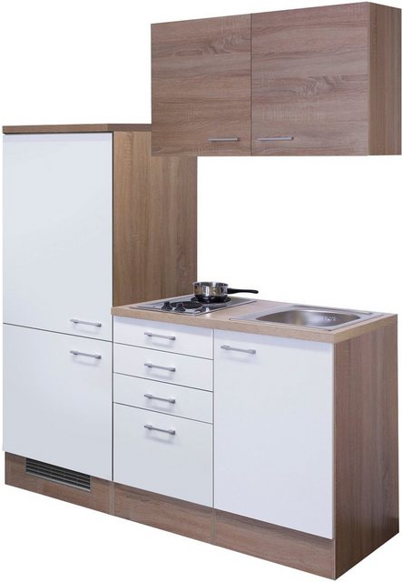 Flex Well Küchenzeile, Gesamtbreite 160 cm, mit Einbau Kühlschrank, Kochfeld und Spüle, in vielen weiteren Farbvarianten erhältlich  - Onlineshop Otto