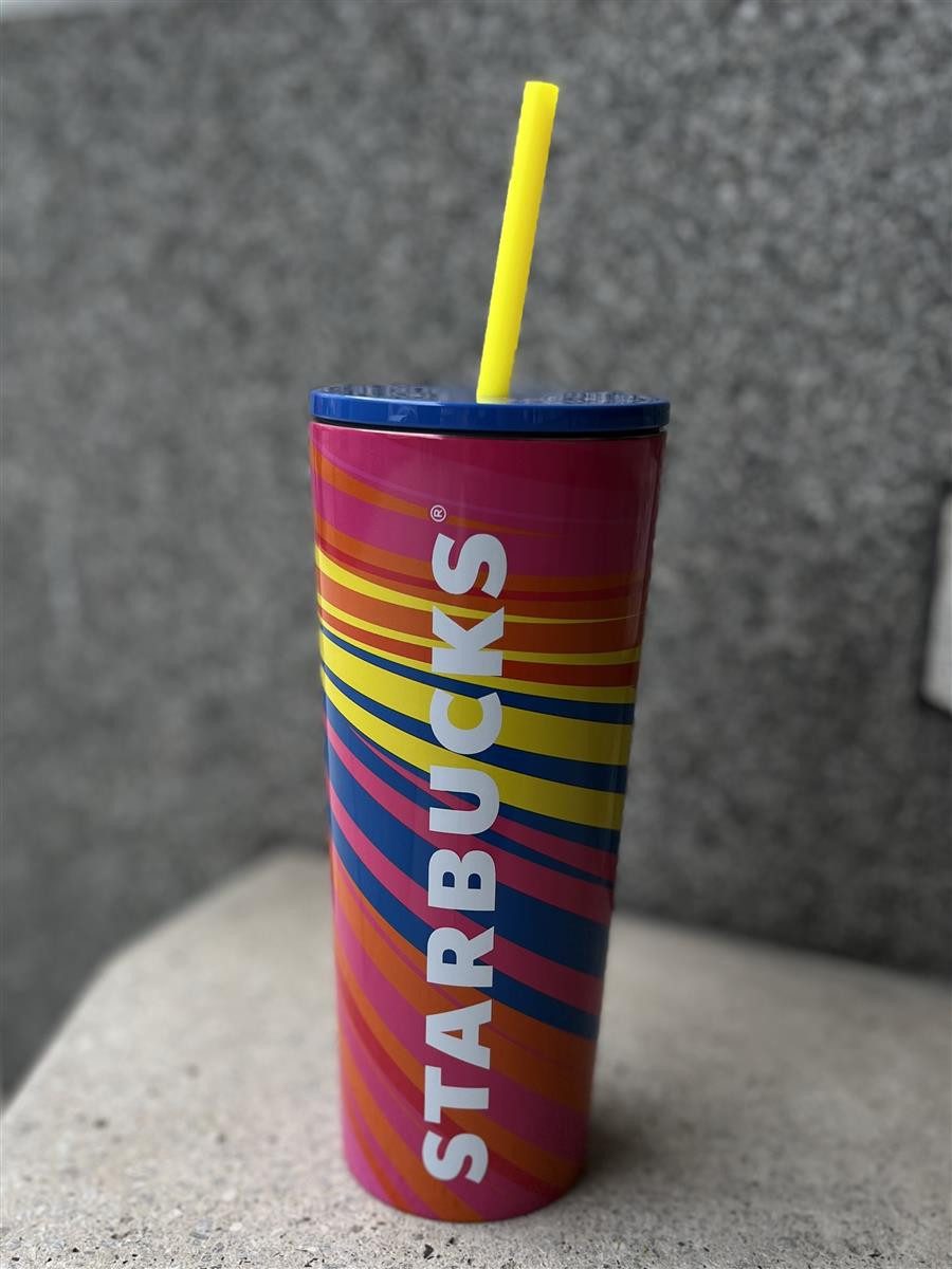 Starbucks Frühstücks-Geschirrset Starbucks Cold cup multi stripe 473ml