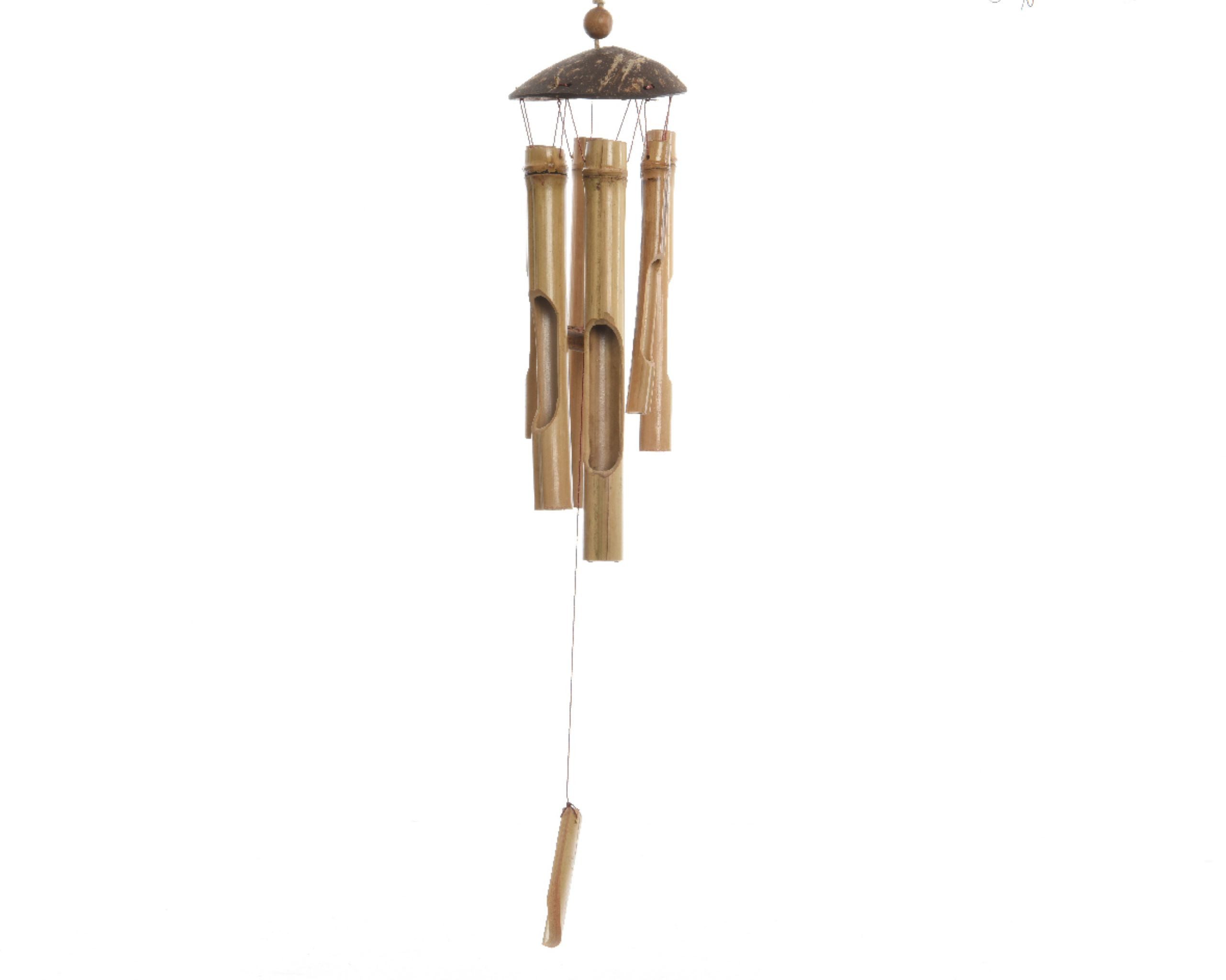 Decoris season decorations Windspiel, Windspiel 10x63cm Bambus Kokos Natur Braun