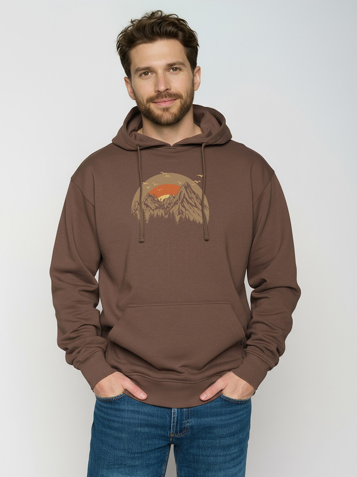 GreenBomb Hoodie Joy Peak Circle (1) weitgeschnittener Hoodie, Oversize, aufgesetzte Fronttasche