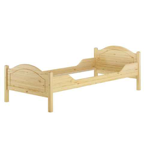 ERST-HOLZ Bett Massivholz-Bettgestell Kiefer 100x200, Kieferfarblos lackiert