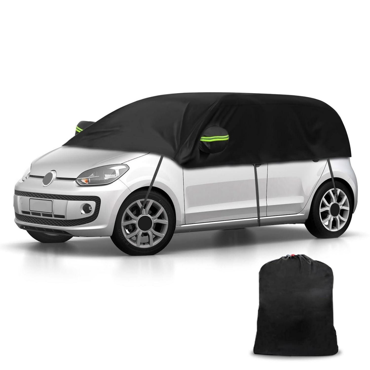 LuxusKollektion Autoplane Autoabdeckung Wasserdicht Halbgarage Autohülle Schutz Schwarz for UP