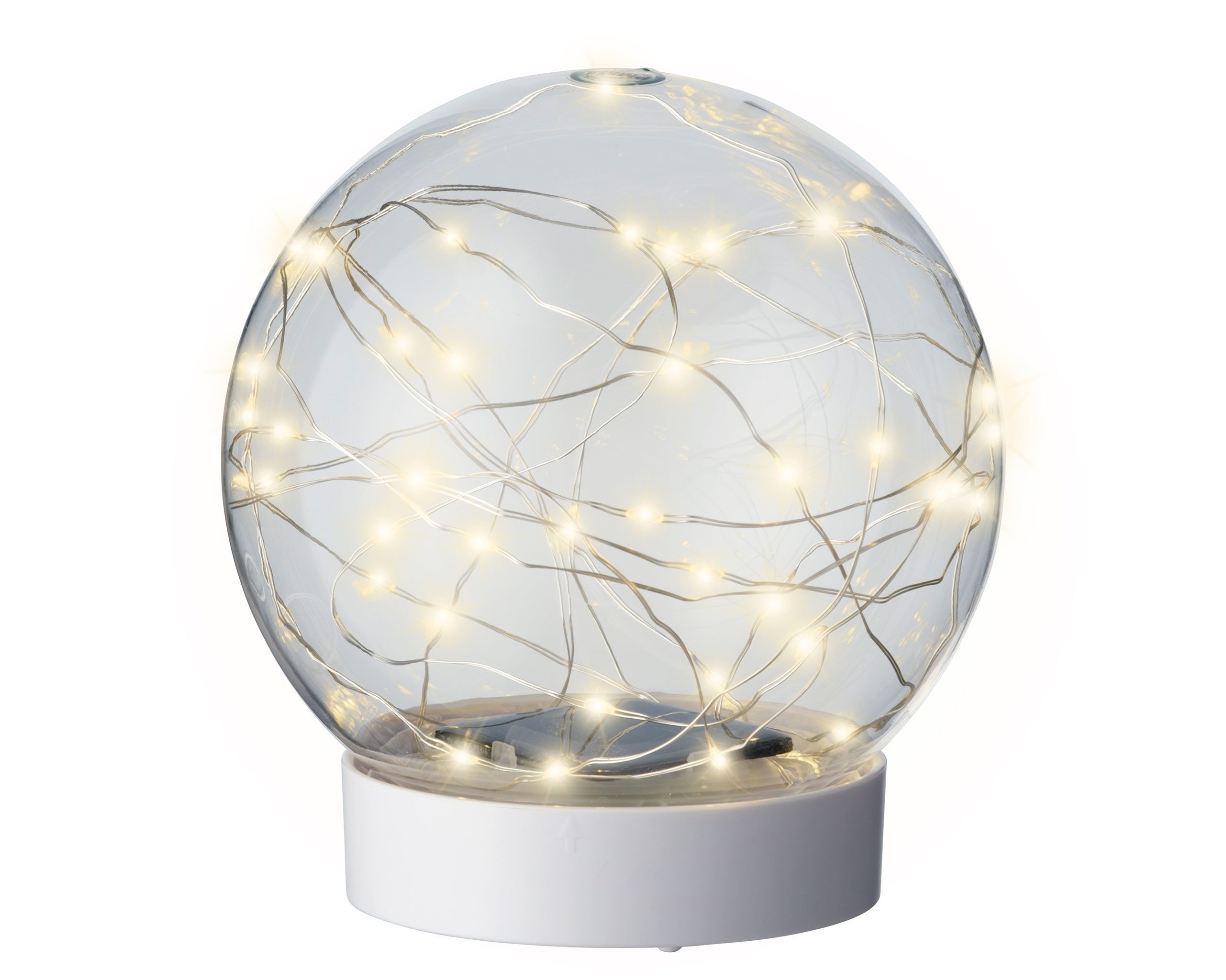 Lumineo Pool-Lampe, Farbwechsel, warmweiß, Solar LED Kugelleuchte 16x17cm - Schwimmlicht für Pool Warmweiß