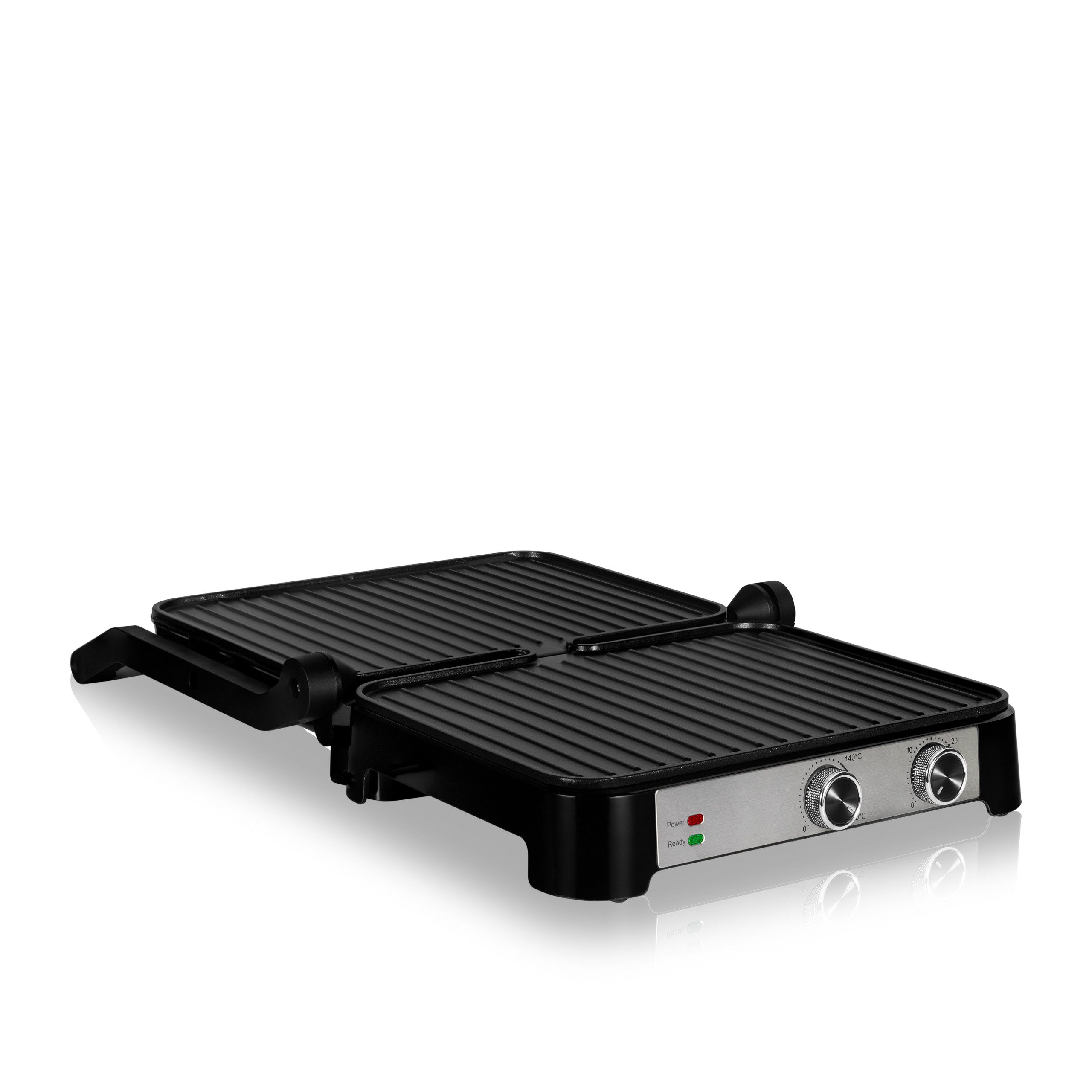 Zeegma Kontaktgrill GRILL CHEF BASE CONTROL, 2000 W, 2000W Leistung/180°Öffnung/Antihaftbeschichtung/LED-Anzeigen
