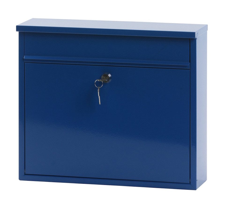 PROREGAL® Wandgarderobe Wandbriefkasten Granadan aus Stahl mit Einwurfsklappe, Schwarz