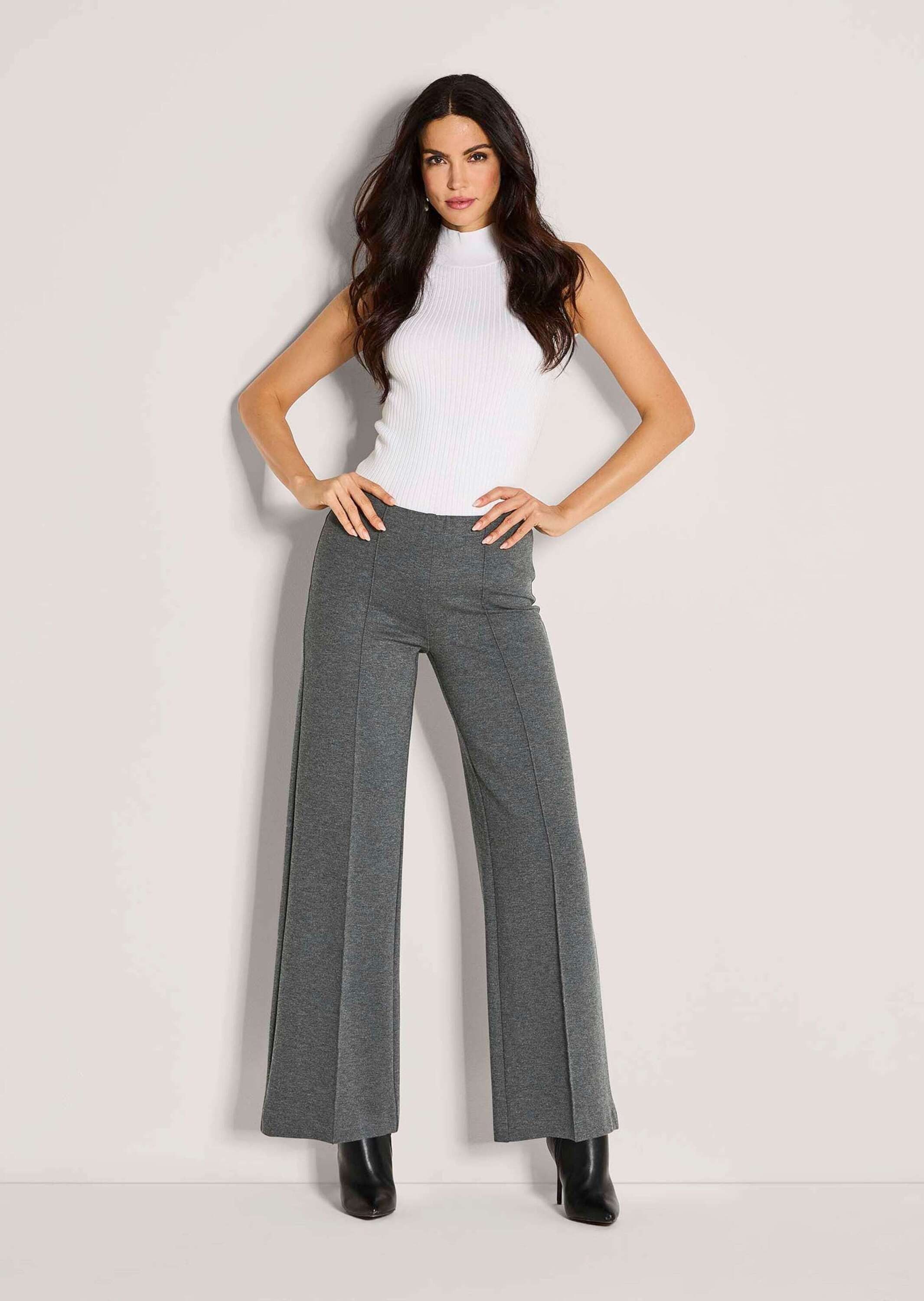 MADELEINE Jerseyhose Weite Jerseyhose mit Biesen Stoffhose mit weitem Bein, günstig online kaufen