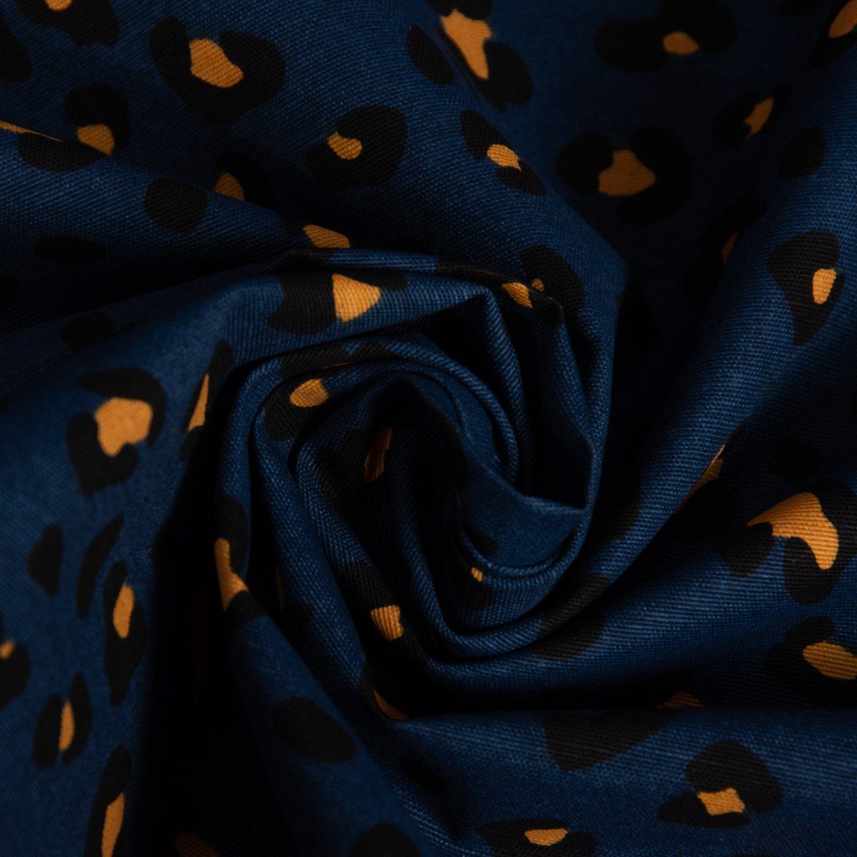 Smokband (1 LEBEN. blickdicht, made LEBEN., man vorgewaschen Vorhang SCHÖNER 245cm, blau SCHÖNER St), in Leopardenmuster Germany, Vorhang Baumwolle, handmade,