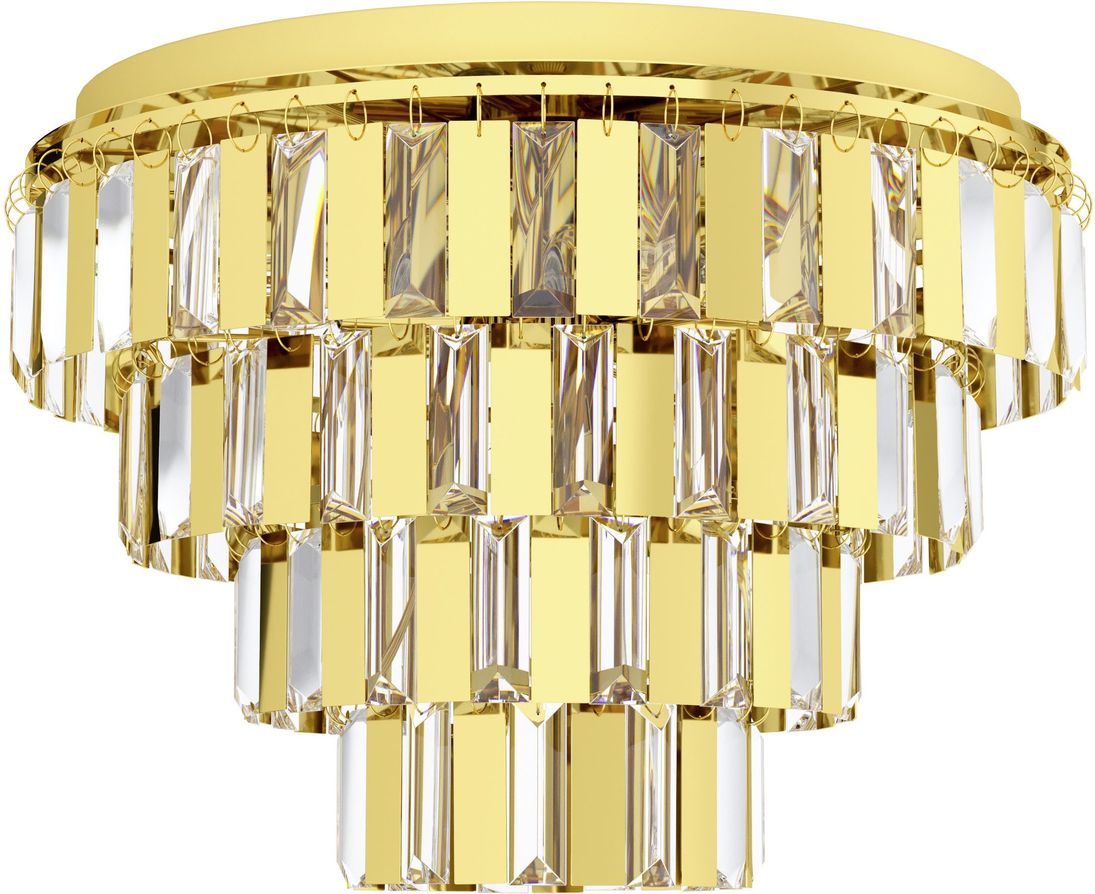 EGLO LED Deckenleuchte ERSEKA Deckenlampe - Stahl - E14 - 7X40W - IP20, ohne Leuchtmittel, Wohzimmerlampe, Esszimmerlampe, Flur, Schlafzimmer, H53,5 x Ø48,5 cm