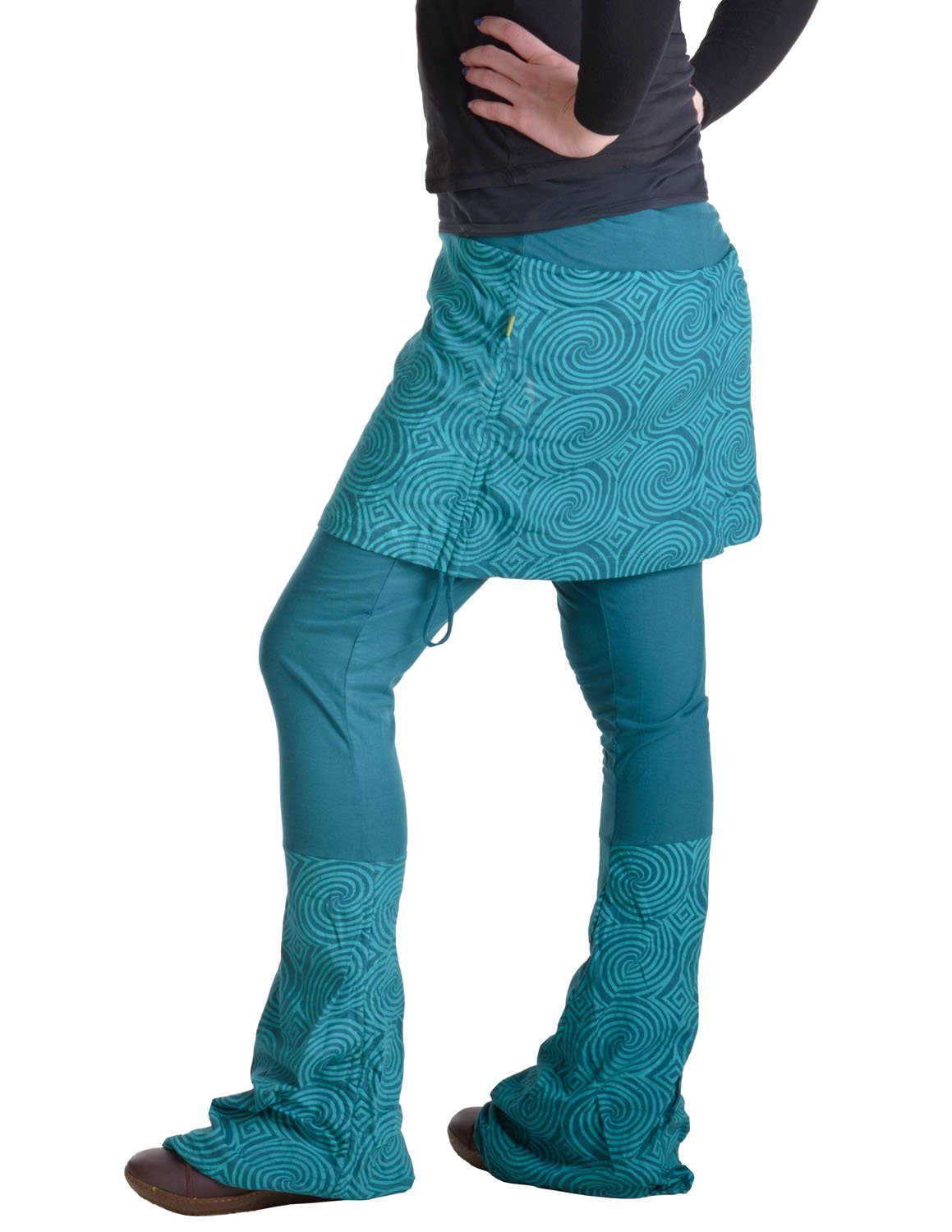 Vishes Hosenrock Rock- Schlag- Hosen Kombination - Lange Größe Goa, Boho, Ethno, Hippie Style