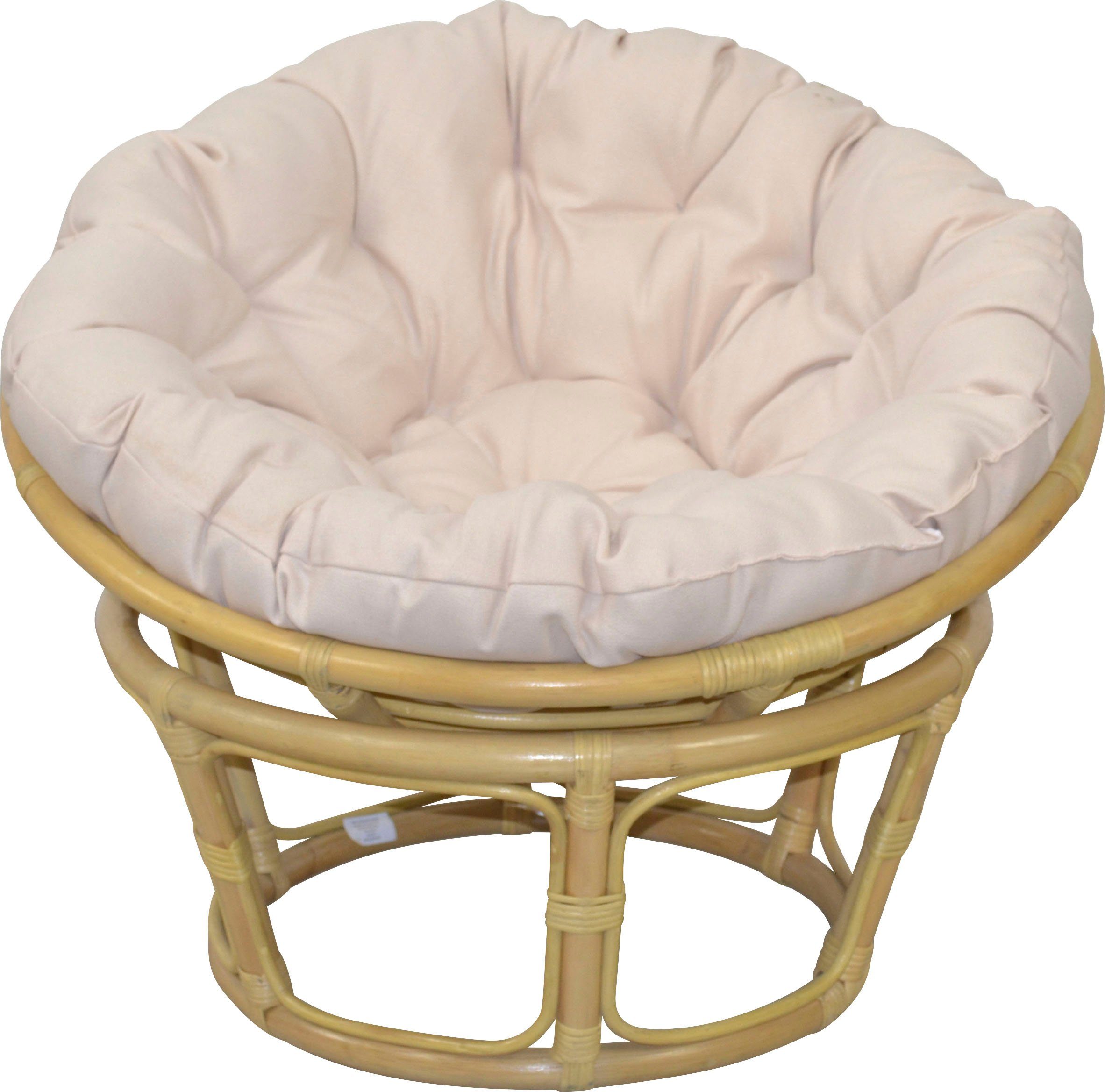 Home affaire Rattanstuhl Papasansessel, aus geflochtenem Rattan, in verschiedenen Größen (80-110 cm)