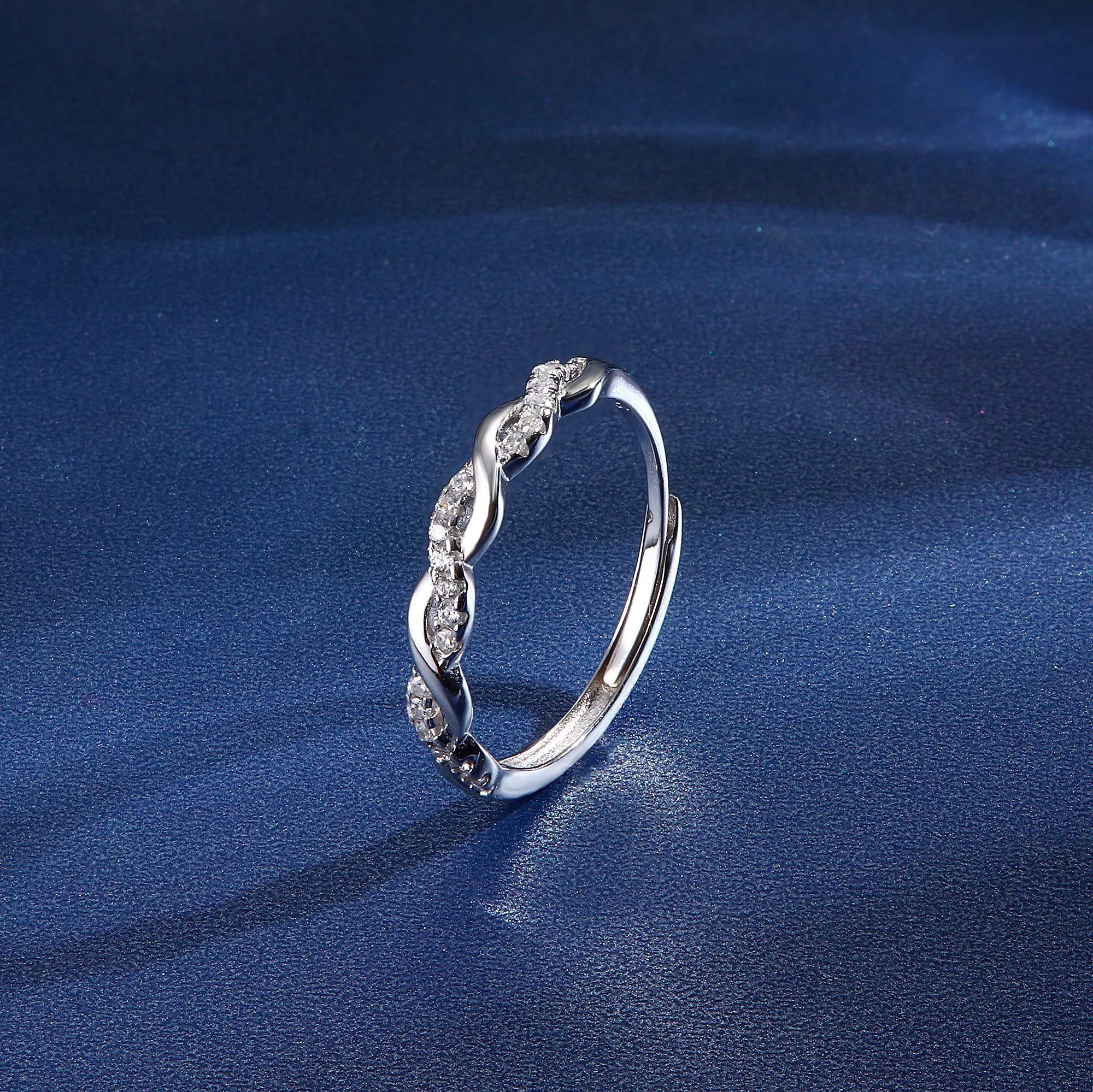 Ring Twist Fingerring für POCHUMIDUU s925 Frauen Silber