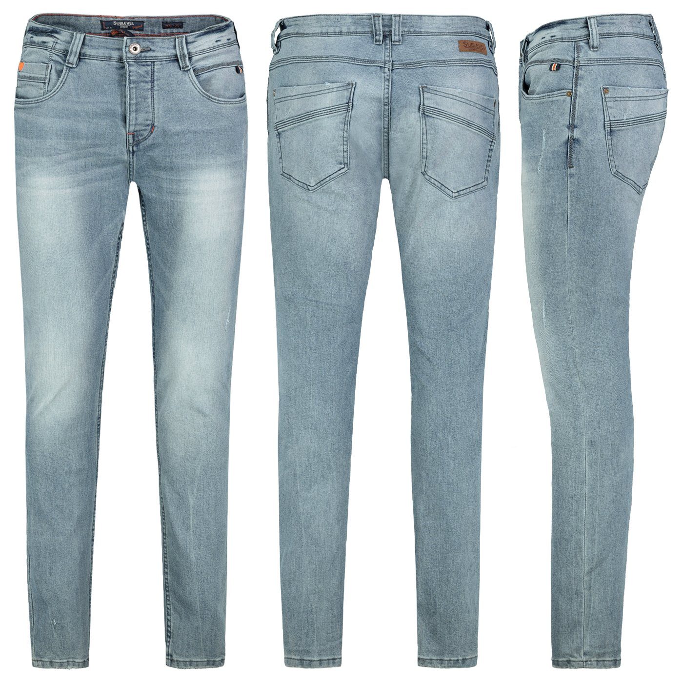 SUBLEVEL Slim-fit-Jeans Sublevel Herren Jeans Hose günstig online kaufen