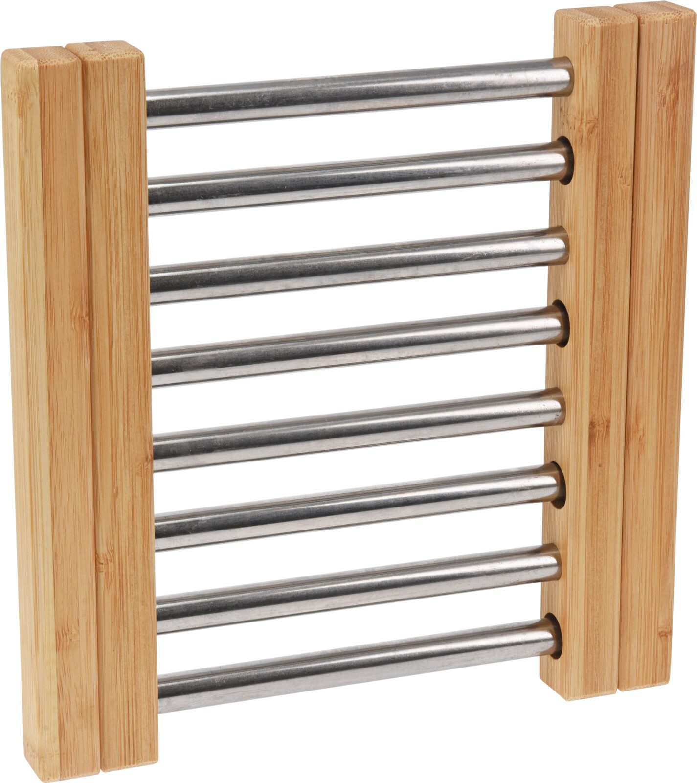 Koopman Topfuntersetzer Topfunterlage Untersetzer Hitzeunterlage Pfannenunterlage 34x22cm, Stück, 1-tlg., Ausziehbar, Bambus, Breite von 21,5-34,5cm, Edelstahl, Flexibel