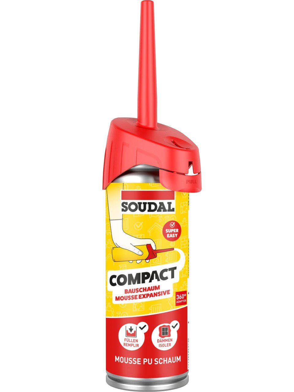 SOUDAL Bauschaumpistole Soudal 1K Bauschaum Compact 150 ml