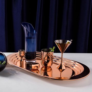 Tom Dixon Martiniglas Tom Dixon Plum Martini Gläser 2er Set, Edelstahl, Kupferlegierung