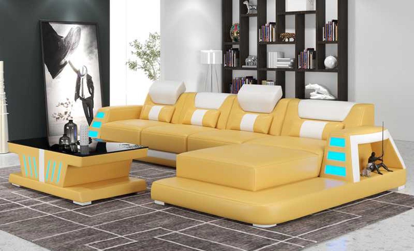 JVmoebel Ecksofa Luxus 3 Ecksofa L Form Sofa Made Eckgarnitur, Moderne Europe Teile, Couch in Beige
