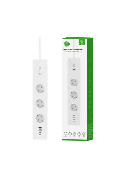 WOOX Funksteckdose WOOX R6132 Smart Multi Plug + Energy Monitor, 1-St., Wlan Steckdosenleiste mit USB