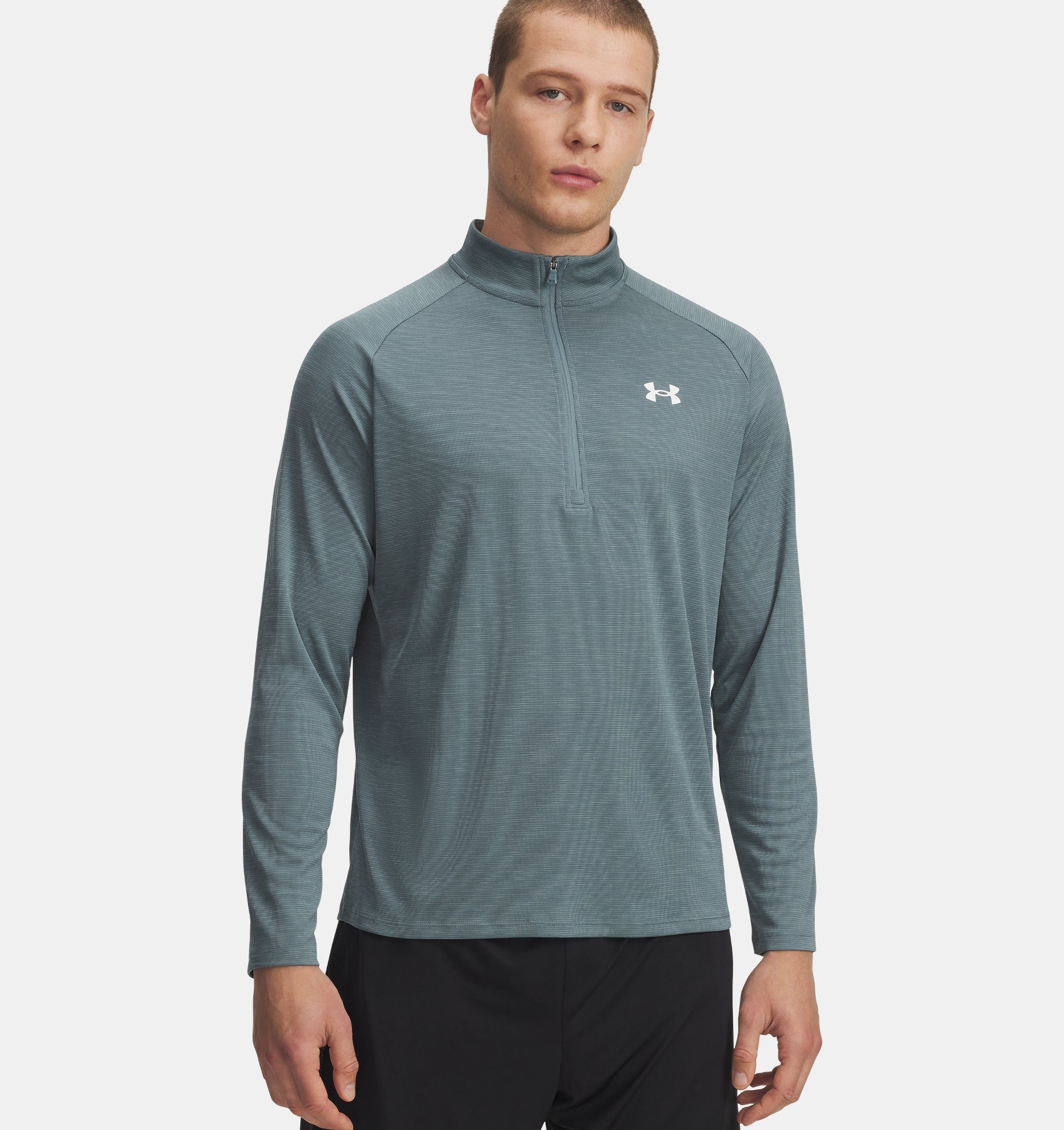 Under Armour® Langarmshirt UA TECH TEXTURED 1/2 ZIP JASPER BLUE