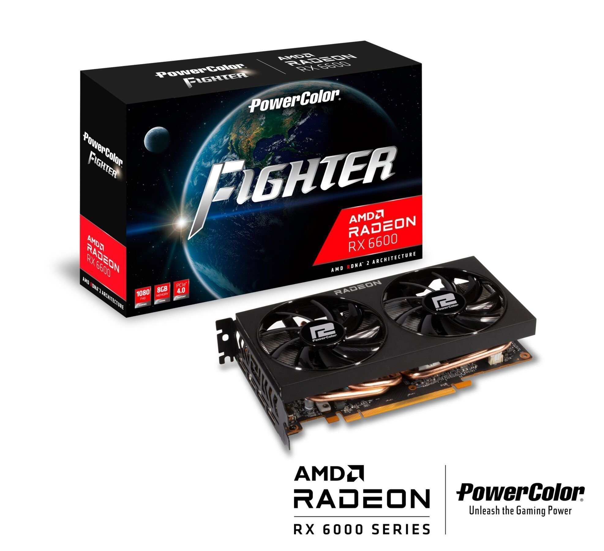 PowerColor Radeon RX 6600 8GBD6-3DH 6600 AXRX (8 GDDR6) GB, Grafikkarte