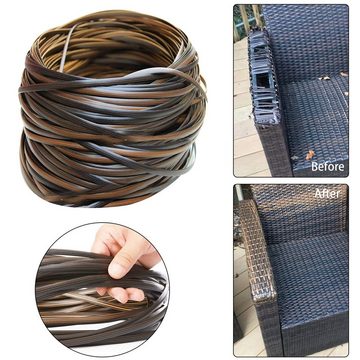 TWSOUL Bastelnaturmaterial DIY-Material zum Weben von Rattan, 32m*8mm*1,2mm, Kann für die Wartung von Tischen und Stühlen verwendet werden.