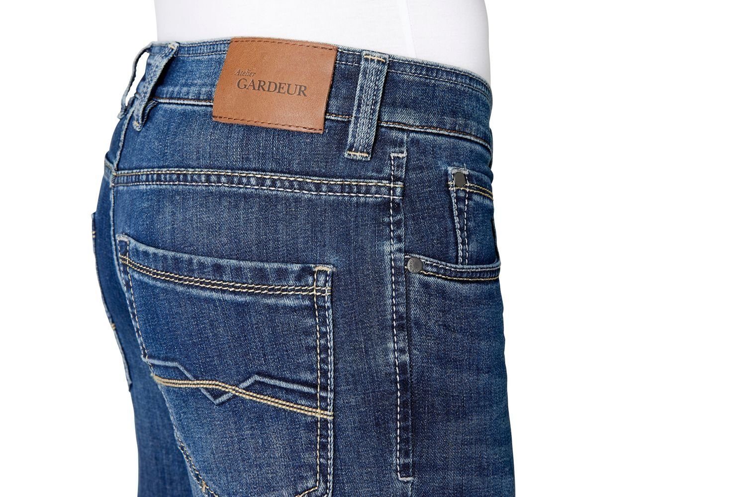 stone 5-Pocket-Jeans GARDEUR Atelier blue Batu-2 used Denim Superflex
