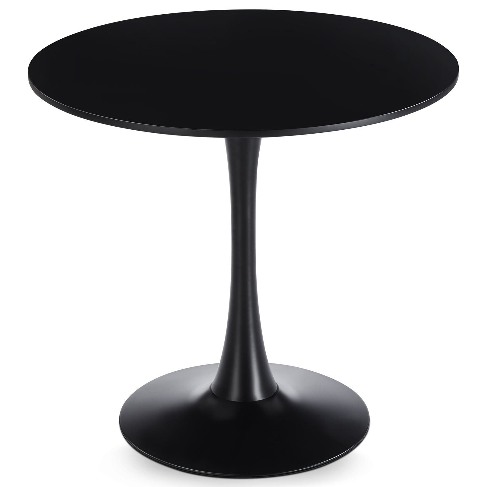 IDIMEX Esstisch LOIRE, Runder Esszimmertisch 80 cm mit Tulpenfuß und MDF-Platte Schwarz