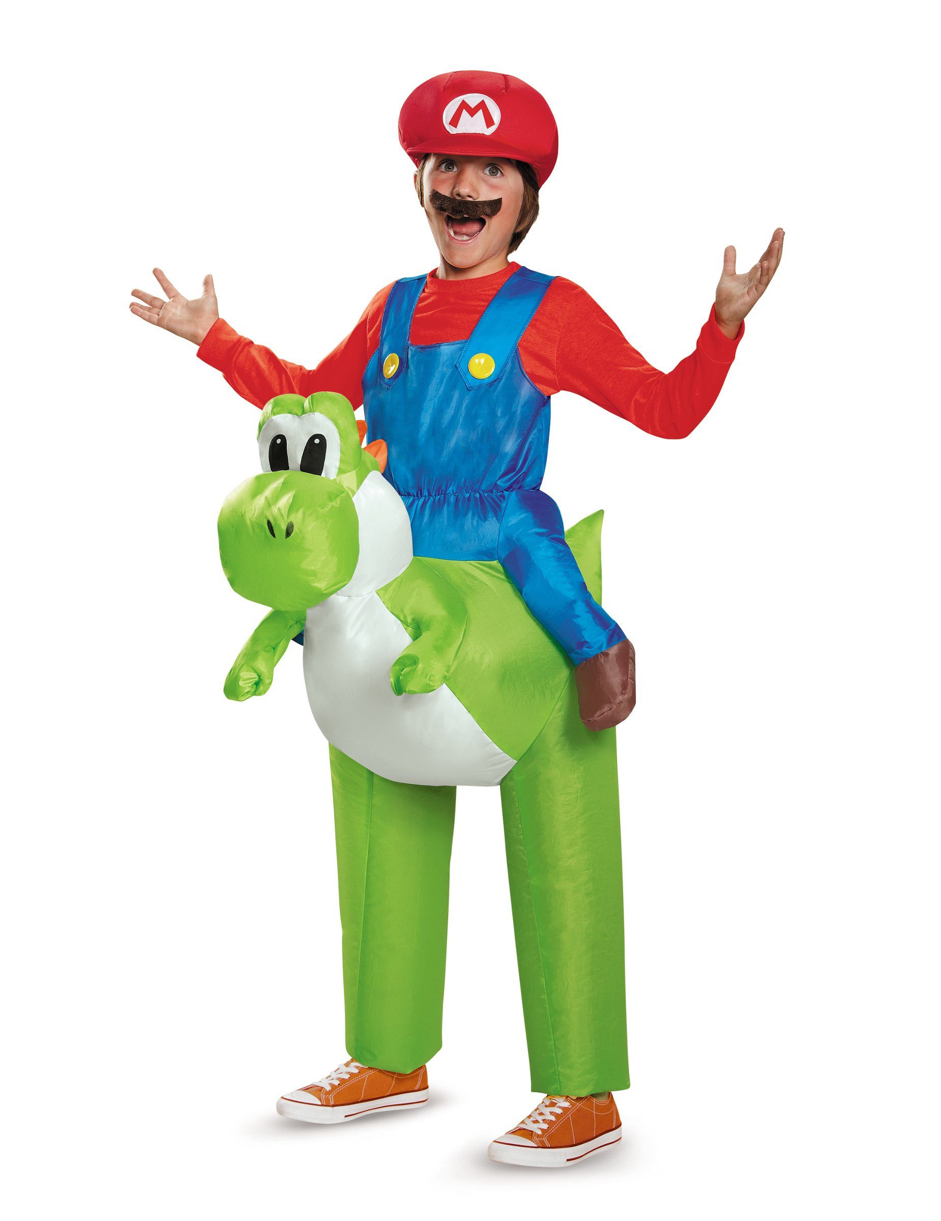 Disguise Kostüm Aufblasbares Super Mario und Yoshi Huckepack Nintendo Kostüm für