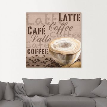 Artland Leinwandbild Milchkaffee, Getränke (1 St), auf Keilrahmen gespannt