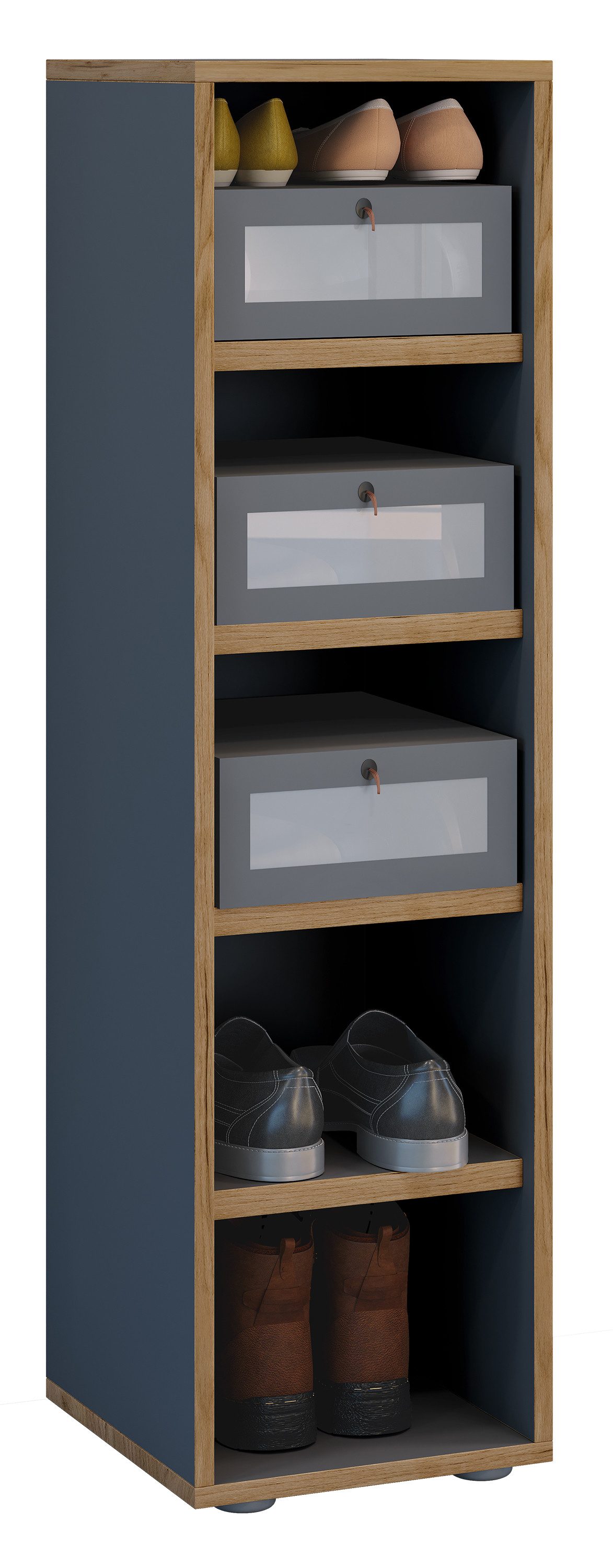 VCM Schuhregal Schuhschrank Salia H. 110 x B. 30 x T. 33 cm