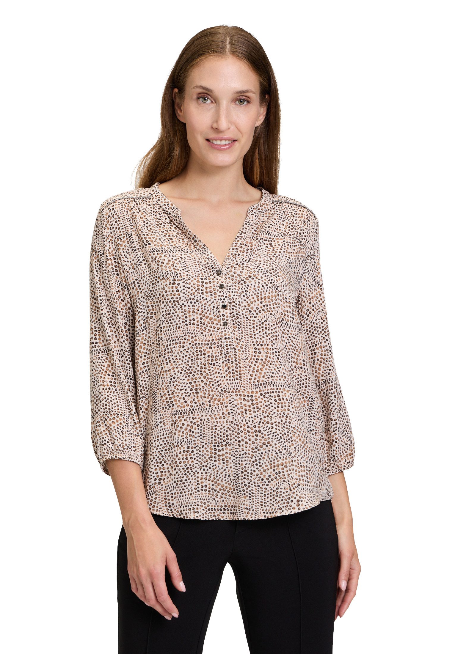 Schlupfbluse Cartoon Casual-Bluse mit Muster