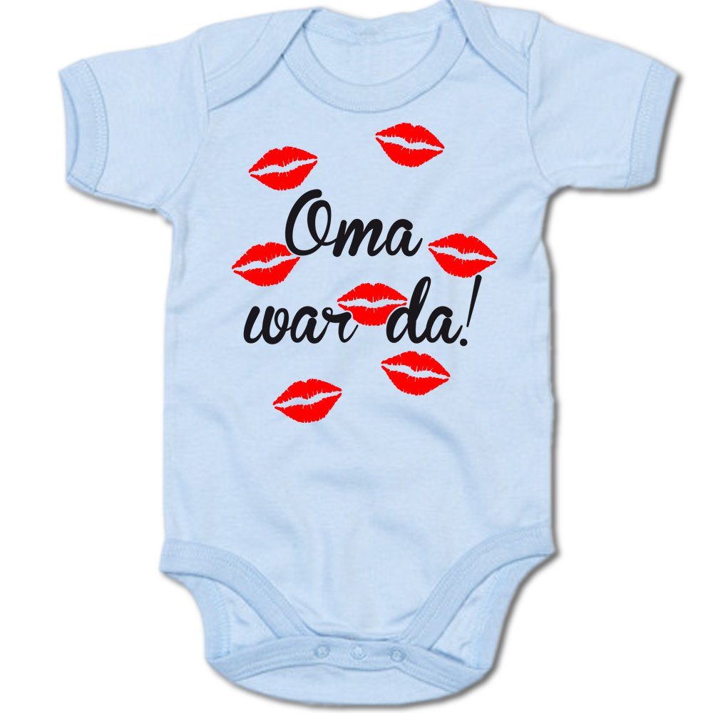 G-graphics Kurzarmbody Oma war da! Baby Body mit Spruch / Motiv / Aufdruck • für/von Oma & Opa