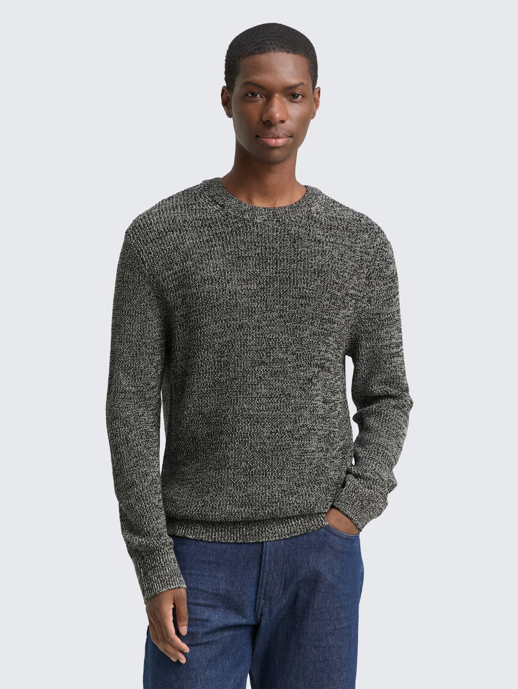 TOM TAILOR Denim Strickpullover Pullover & Strickjacken Strickpullover mit Rundhalsausschnitt