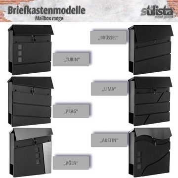 STILISTA Standbriefkasten Briefkasten Standfuß Briefkastenständer Ständer, 120 cm, Universal, Farb- und Modellwahl