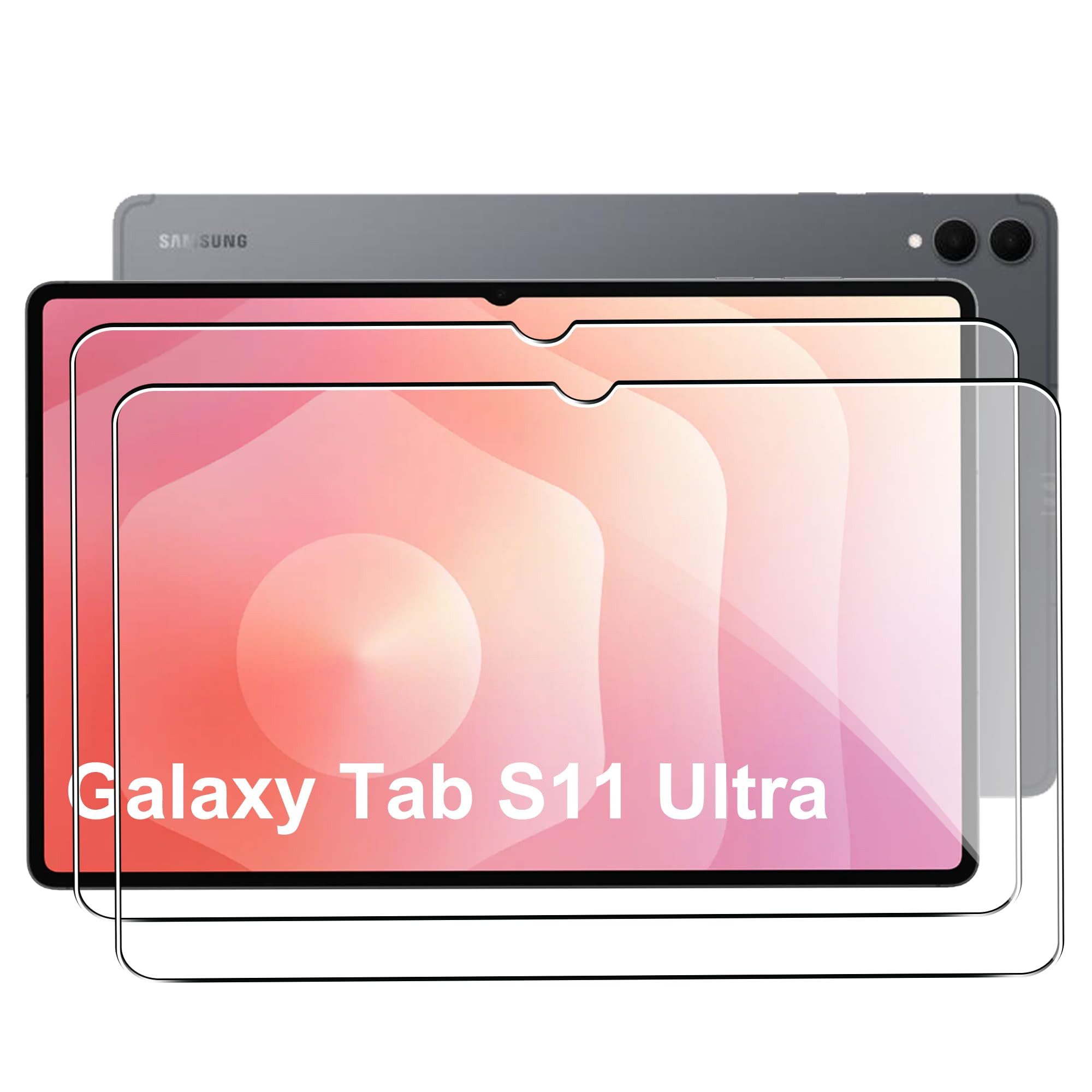 ibettertec Displayschutzfolie Panzerglas für Samsung Galaxy Tab S11 Ultra 14,6 Zoll, [2 Stück] für Samsung Galaxy Tab S11 Ultra 14,6 Zoll, 9H Härte Gehärtetes Glas Displayschutz Schutzfolie, Blasenfrei, Anti-Kratzer Displayschutzfolie, Kompatibel mit Gala