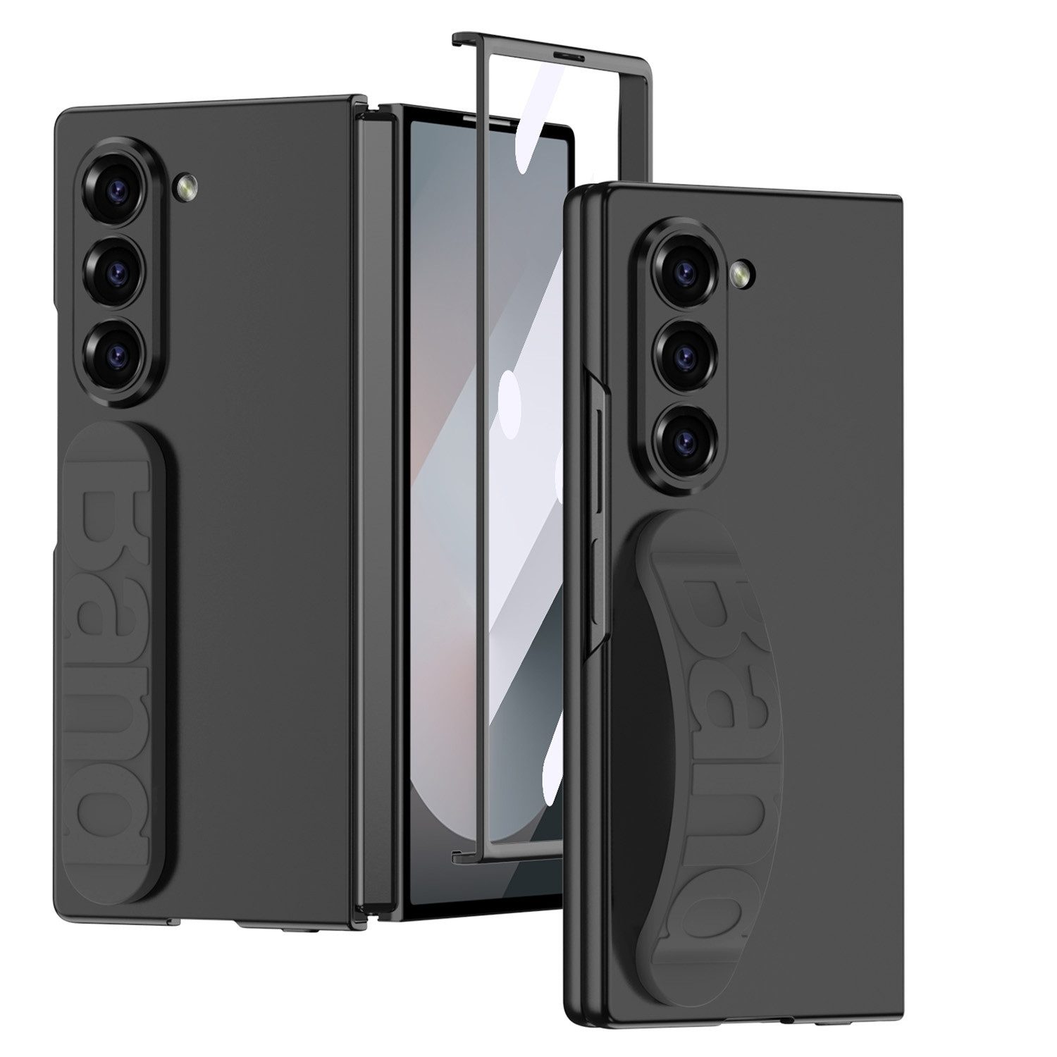 Handyhülle Für Samsung Galaxy Z Fold6 GKK integrierte Silikon Hülle mit Armband