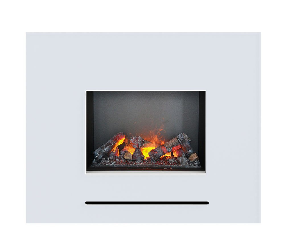 GLOW FIRE Elektrokamin Glow Fire Lessing Elektrokamin, Wasserdampfkamin mit 3D Feuer und optionaler Steinrückwand