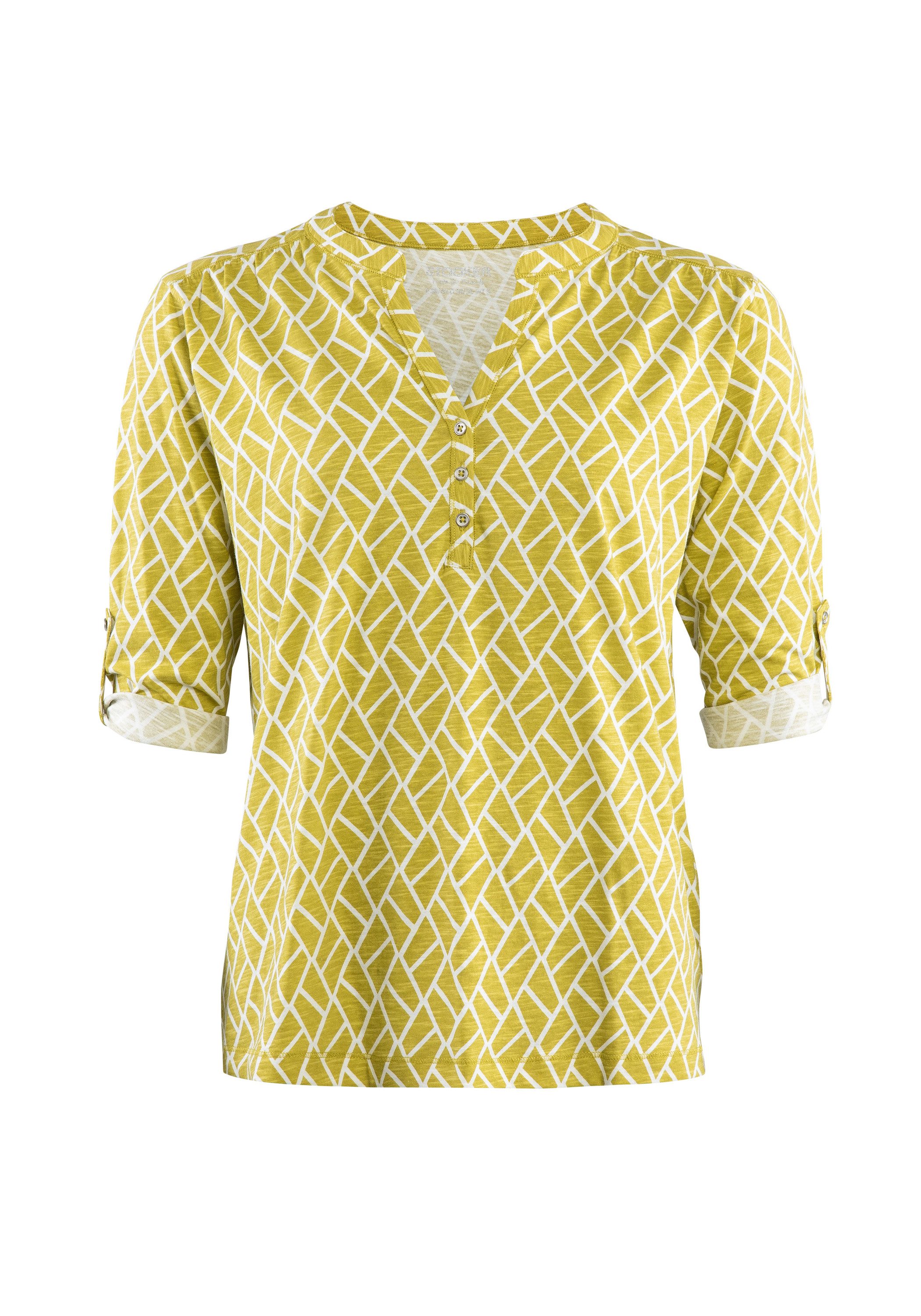 yellow green graphic aop
