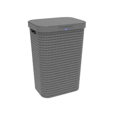 ROTHO Wäschekorb Country Wäschesammler 55l, Löcher an den Seiten ermöglicht Luftzirkulation innerhalb der Wäschebox