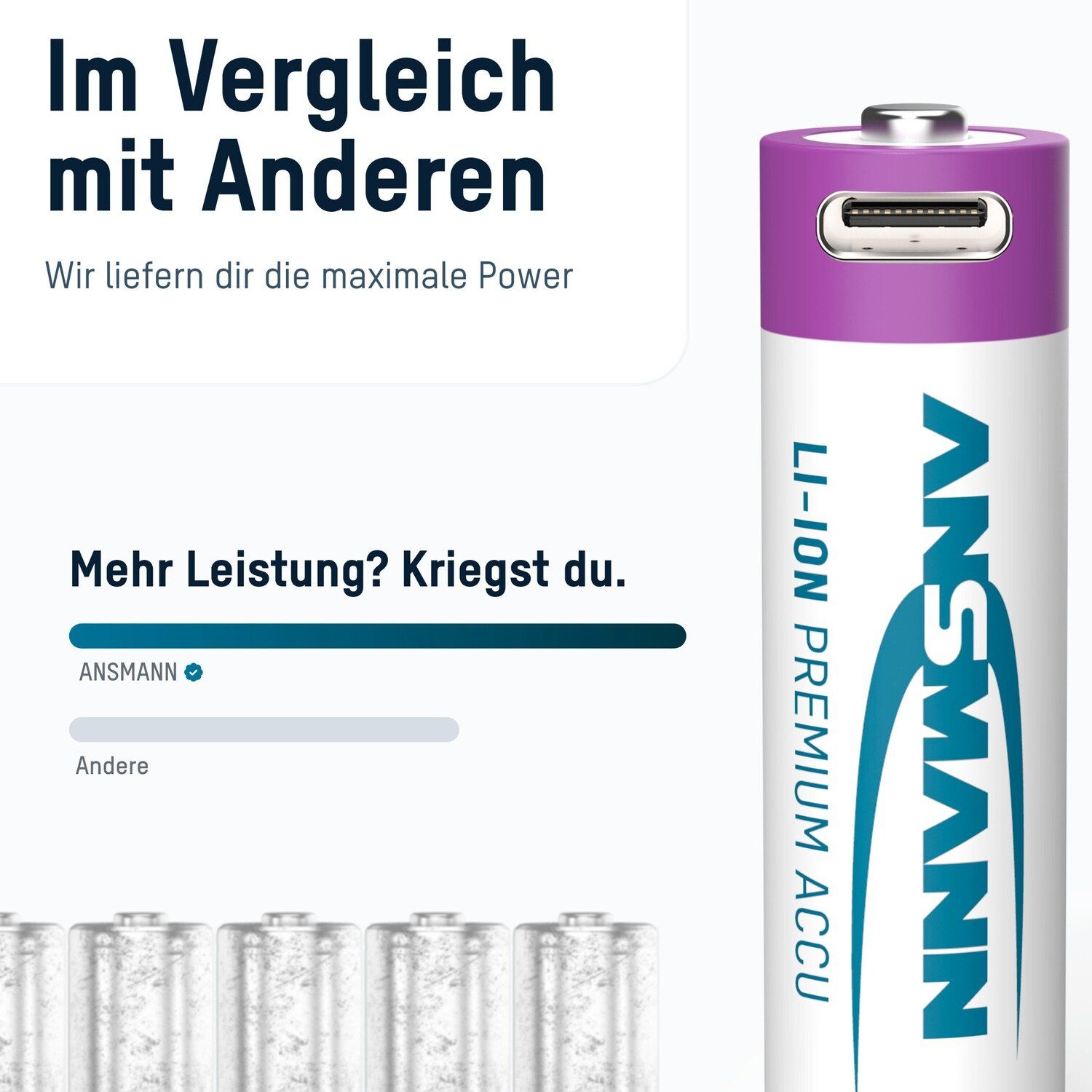 Akku 4 2000 Akku 1,5V Stück AA Typ Li-Ion – ANSMANN®