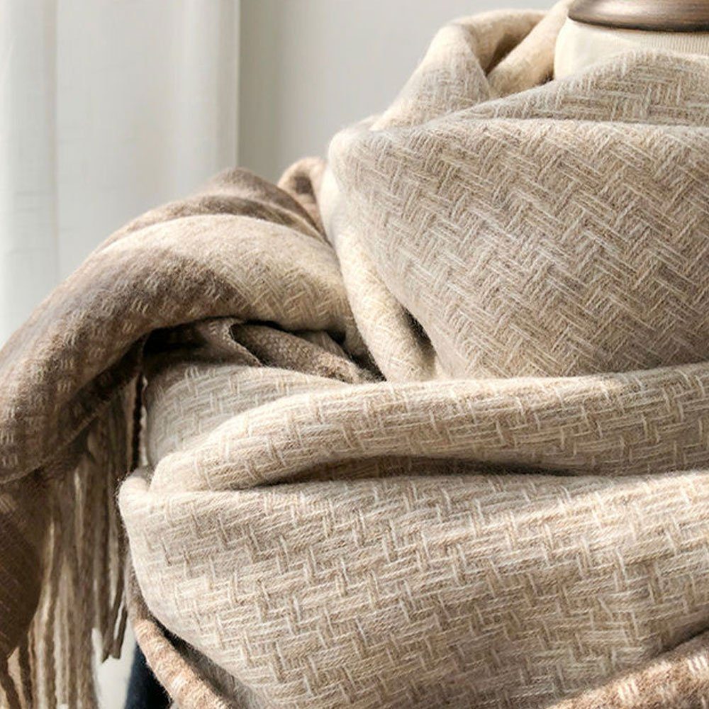 einfarbig glatt Modeschal Warm-Schal Winter-Vielseitig Mode LAKKEC Schal weich Damen