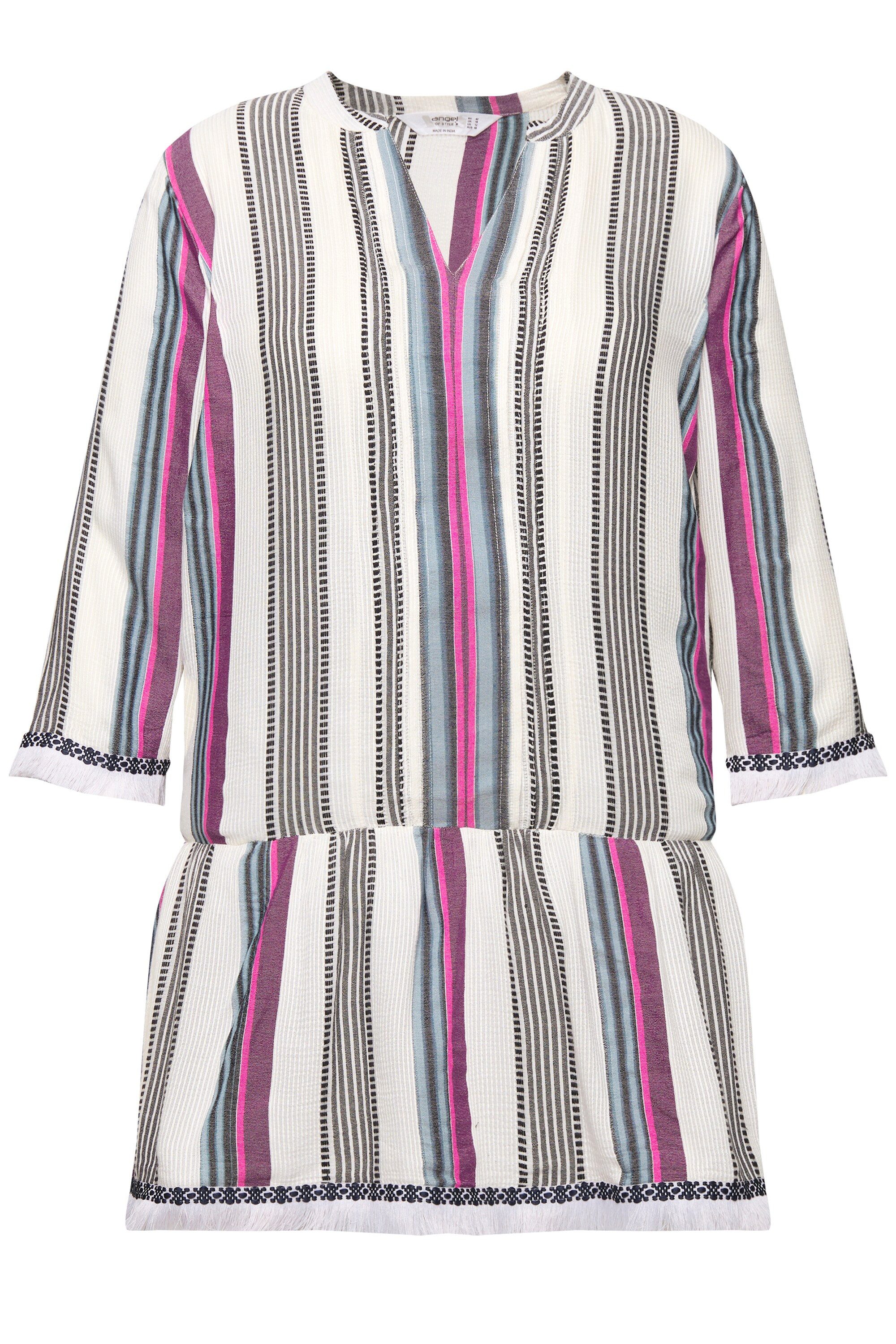Angel of Style Tunika Tunika Jacuard-Streifen Biesen 3/4-Ärmel günstig online kaufen