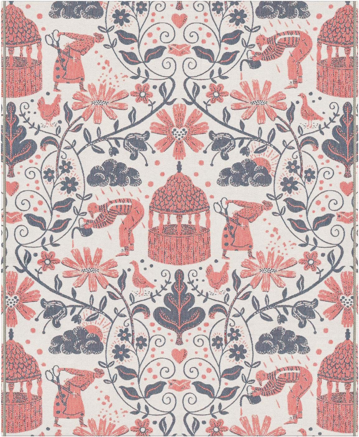 Plaid Plaid Kärleken 599 140x170 cm, EKELUND MASTER WEAVERS 1692, Pixel gewebt (6-farbig)