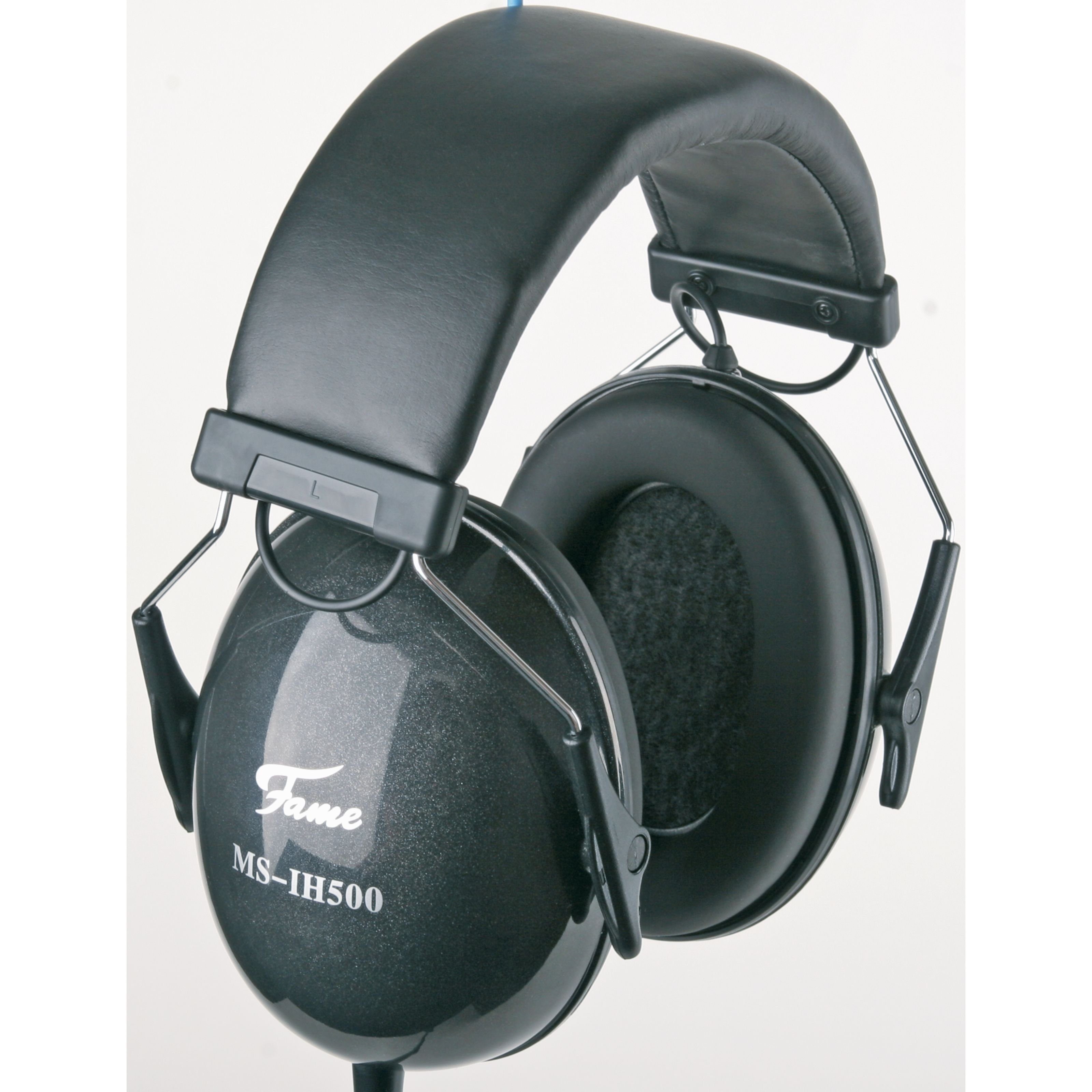 FAME Schlagzeug,MS-IH 500 Isolationskopfhörer für Schlagzeuger Gehörschutz mit extra großen Ohrmuscheln Erweiterter Frequenzbereich 10Hz-20KHz Hochleistungsfähiger Neodymmagnet-Treiber Inklusive 35mm auf 63mm Adapter, Zubehör für Drums, Kopfhörer & Gehörs